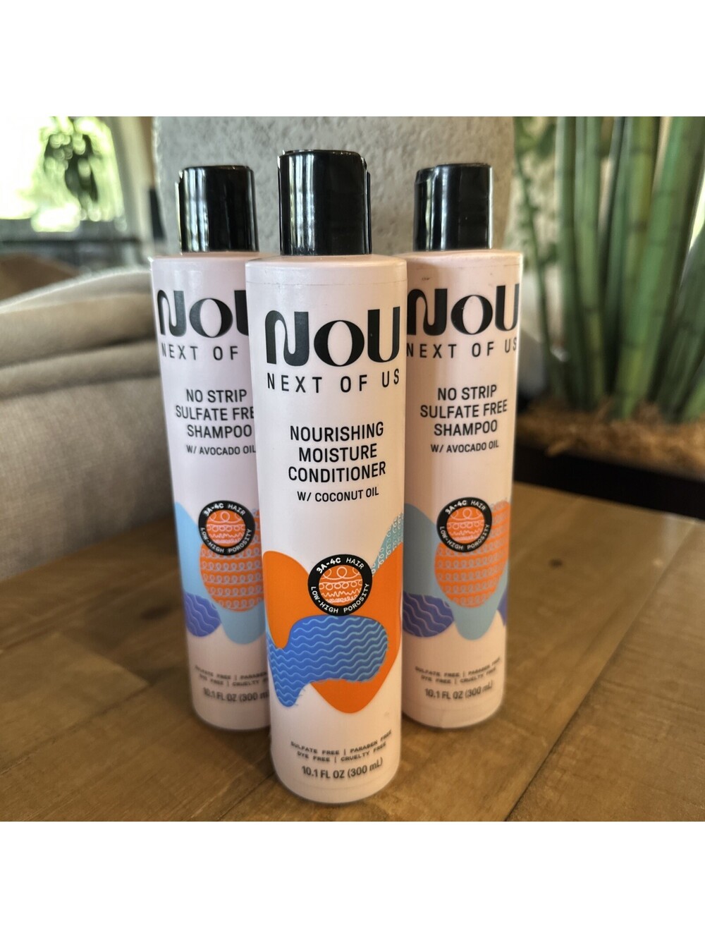 1 NoU Next Of Us Conditioner 10.1oz, 2 NoU Next Of Us Shampoo 10.1oz 3 Total